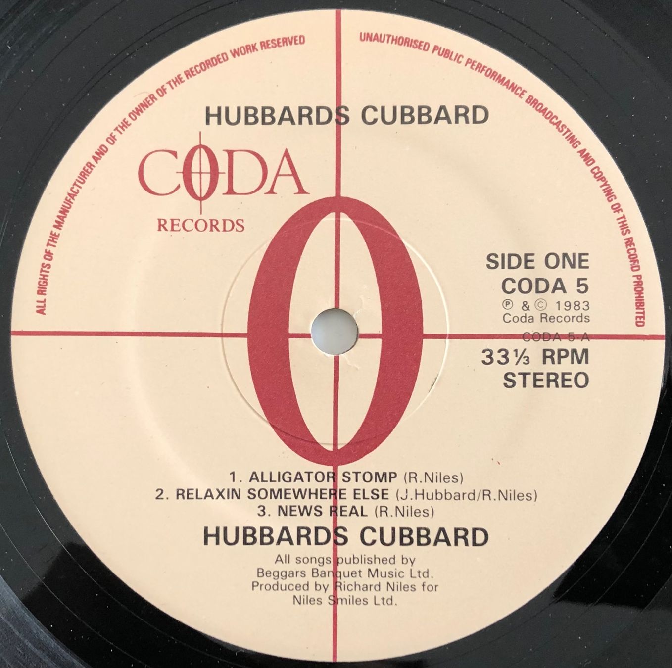 Vinyles: HUBBARDS CUBBARD - HUBBARDS CUBBARD – D'occasion à Poliez-Pittet par Newtown-Records 2