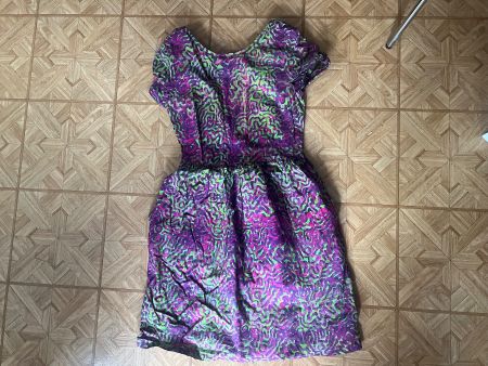 Polepole Kleid mit Taschen lila grün African print Gr S