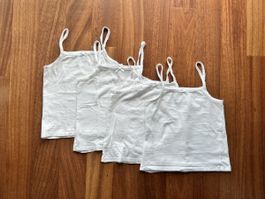Lot de 4 débardeurs blancs Vertbaudet 5 ans - 110 cm