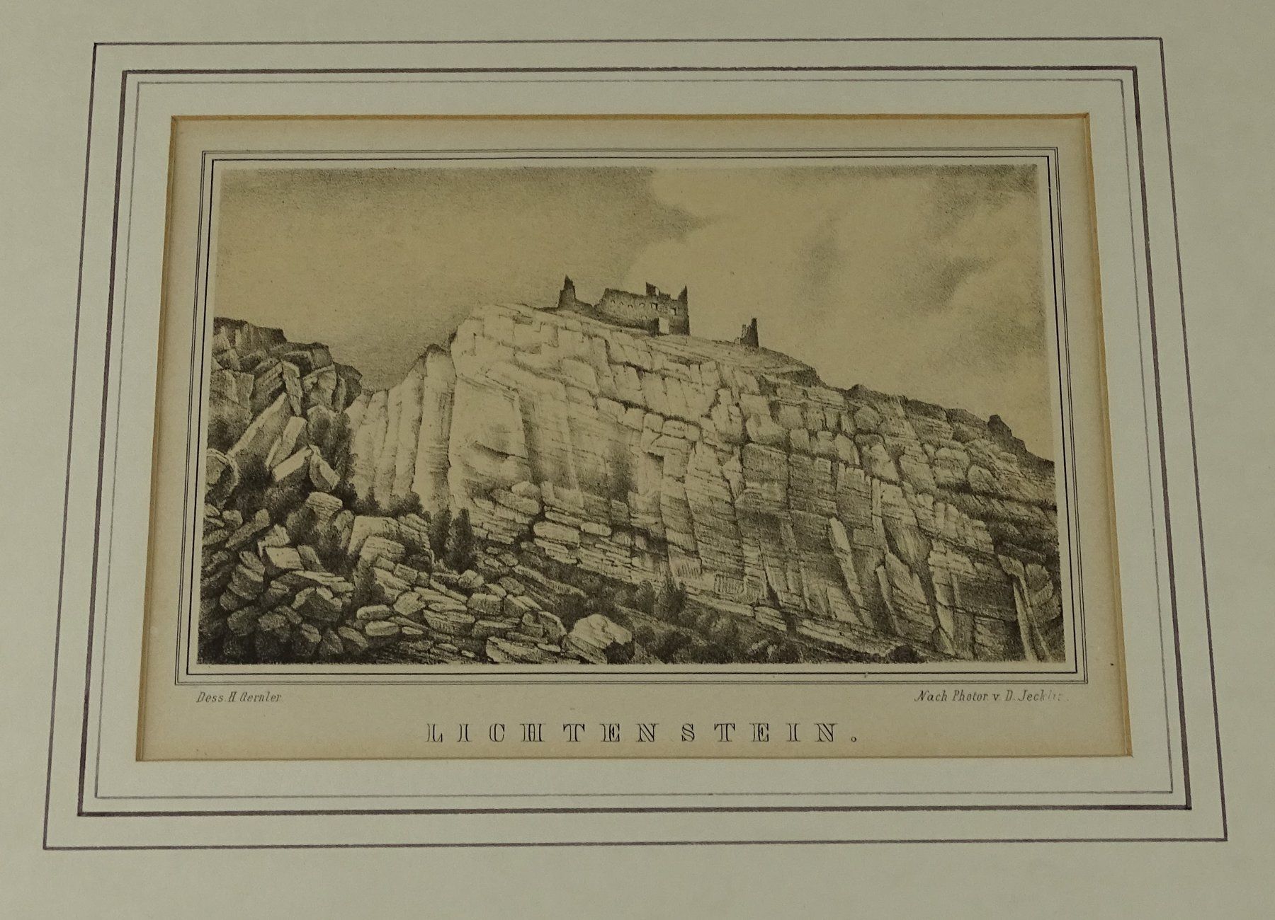 Incisioni: LICHTENSTEIN CHUR, GRAUBÜNDEN, LITHOGRAPHIE – Usato da Grüningen venduto da Kartensammler 1