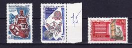 Série 3 timbres Algérie - 1966 - neuve