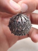 Vintage 925er Silber Filigran Kugel Anhänger 80er Top