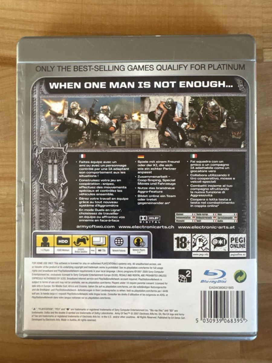 Giochi: PS3 Game Platinium / Army of Two – Usato da Rümlang venduto da BoutiqueMonique16 1