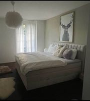 Boxspringbett mit Bettkasten beige 140x200cm guter Zustand
