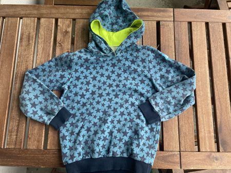 Unikat Hoodie Sterne Grösse 128 blau