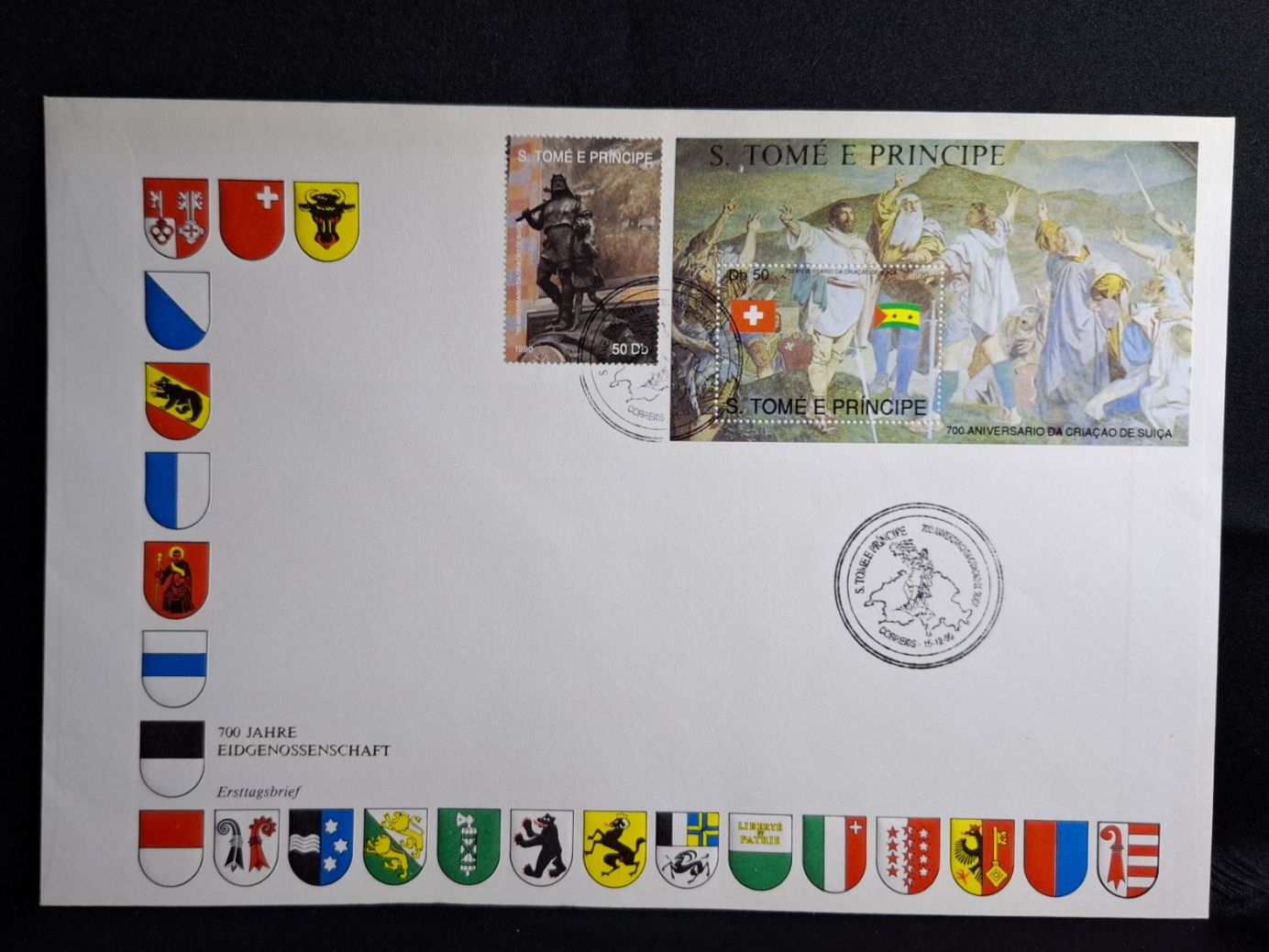 Tutti i francobolli: 700 Jahre Eidgenossenschaft -  S.Tomè E Principe   / 637 – Usato da Rümlang venduto da coh_87ww