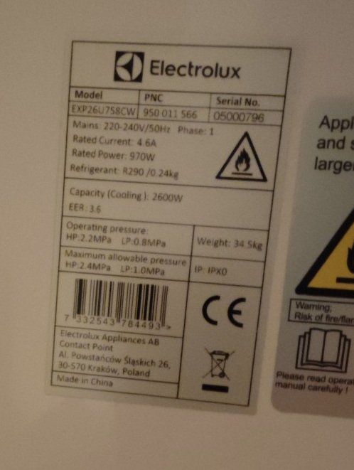 Electrolux Condizionatori: Electrolux mobiles Klimagerät 9000 BTU – Usato da Tann venduto da elan71 3