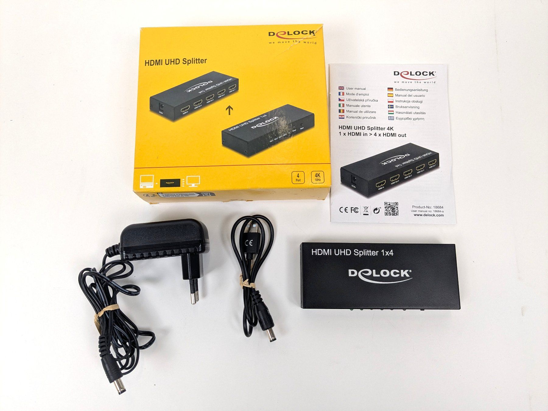 Convertitori: DELOCK HDMI UHD Splitter 1x4 – Nuovo (secondo la descrizione) da Dintikon venduto da Restwert_Dintikon