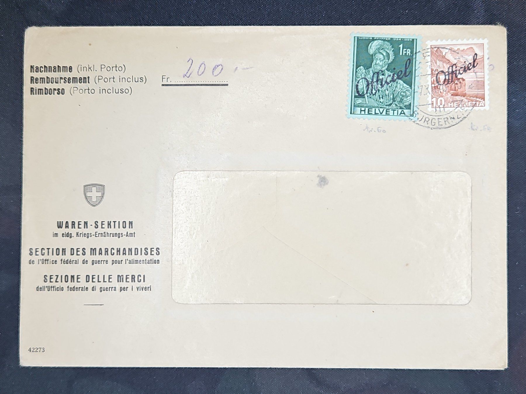 Tutti i francobolli: CL23 Enveloppe + Timbre Suisse 19xx – Usato da Cousset venduto da Patrick_Collections