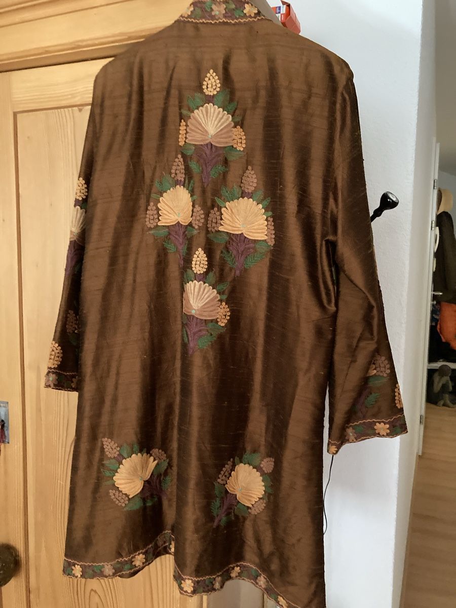 Mäntel: Goldbrauner Seidenmantel Gr.XL – Gebraucht aus Schaffhausen von christamawe 1