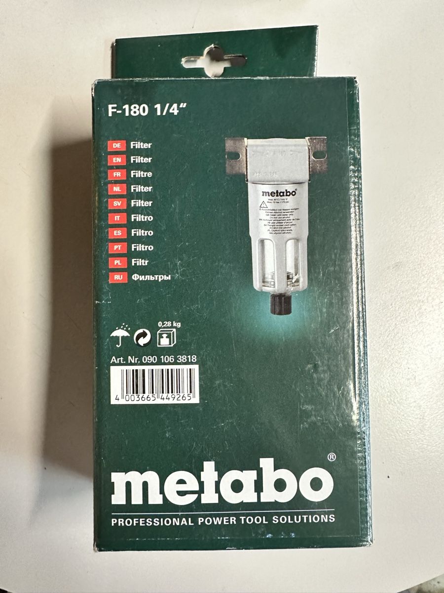 Ventilazione: Metabo Filter F-180 1/4" Druckluft – Nuovo e nell'imballaggio originale da Gersau venduto da walti.c 1