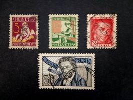 Pro Juventute 1927 Cat. Zumstein 41-42-43-44