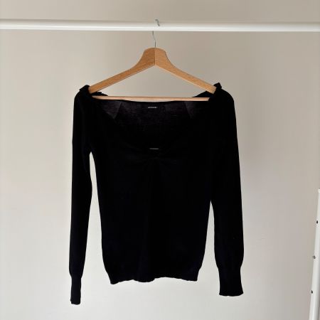 Pull noir manches longues Stefanel taille S