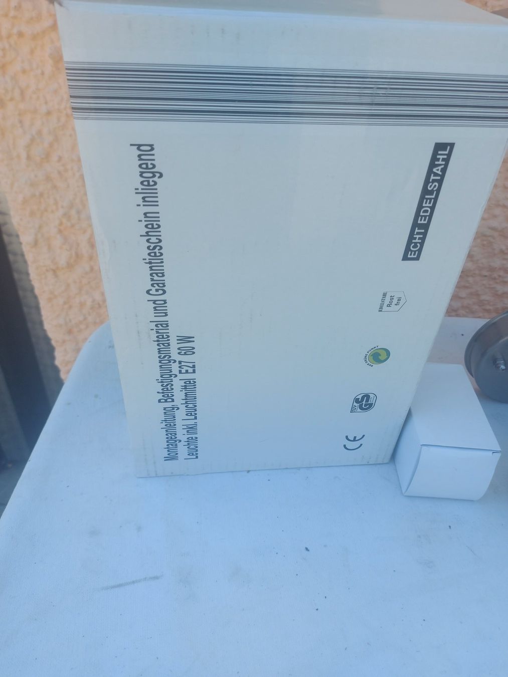 Lampade: Eldelstahl Aussen Leuchte Stehende Form – Nuovo e nell'imballaggio originale da Rheinau venduto da profitronic.shop 1