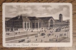 Basel, Bahnhof, Oldtimer, Feldpost, 1916 z.Uhren-Muff Luzern