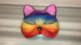 Fasnachts-Katzenmaske, bunt, ein Hingucker