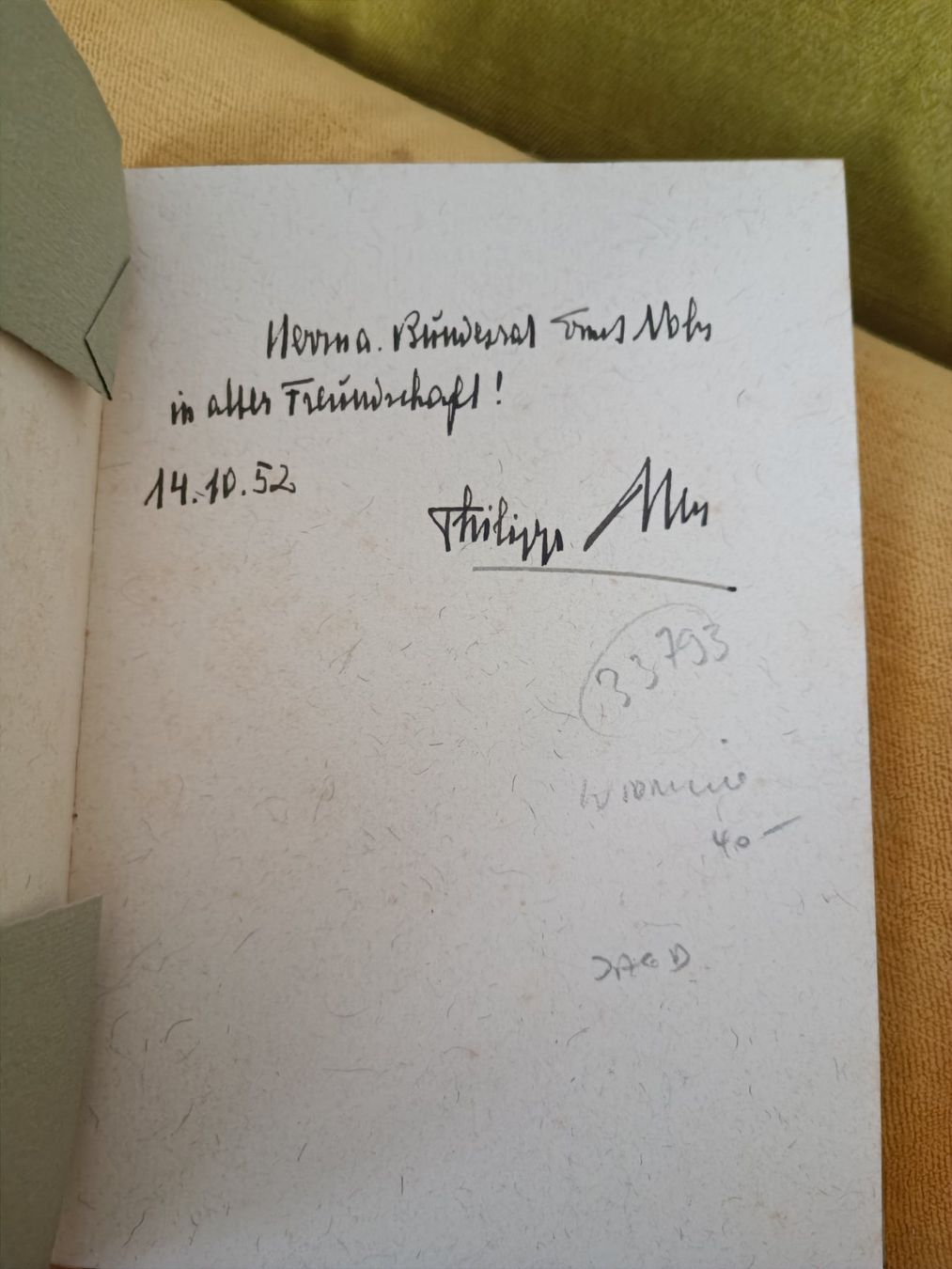 Bücher: Philipp Etter: Am Aderfeuer - Handsigniert – Gebraucht aus Menziken von Artographs 1