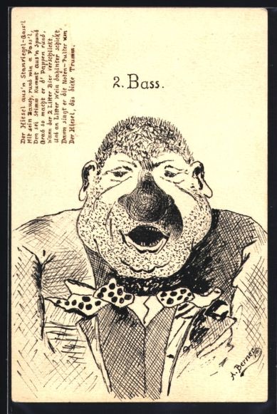 Ansichtskarten: Handgemalt sign. A. Berner: Opernsänger – Gebraucht aus Berlin von bartko-reher
