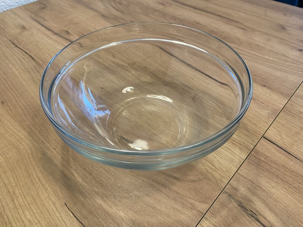 Excelsa Arabesque Salatschüssel Aus Glas – Transparent, 23 X 23 X 10 Cm, Spülmaschinenfest & Mikrowellengeeignet