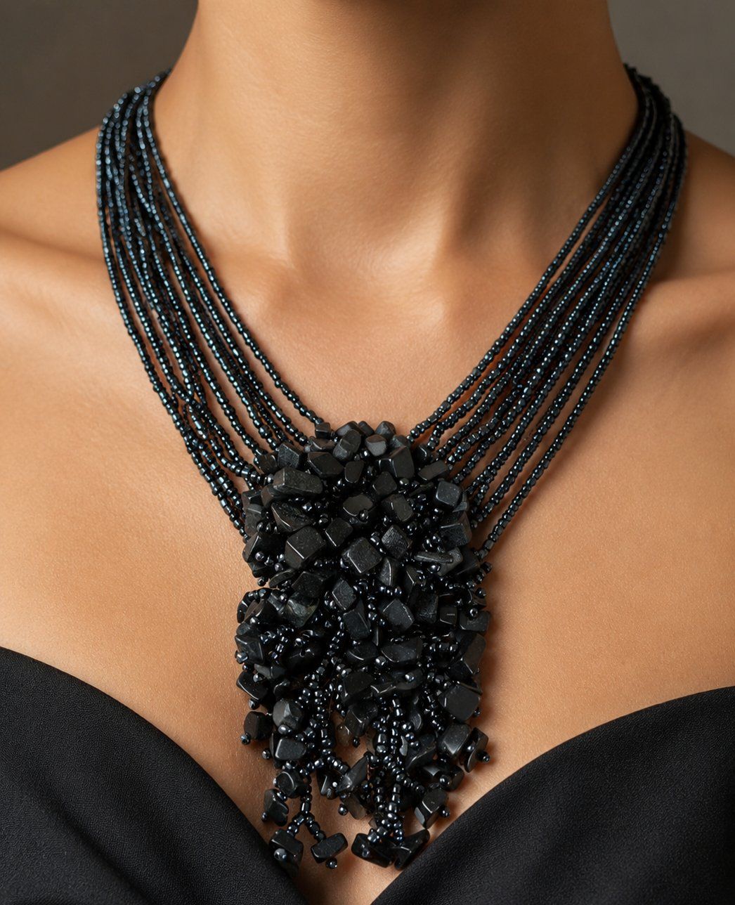 Mineralien & Heilsteine: Vintage Halsband mit Onyx Stein – Neu (gemäss Beschreibung) aus Horgen von zur_jq85