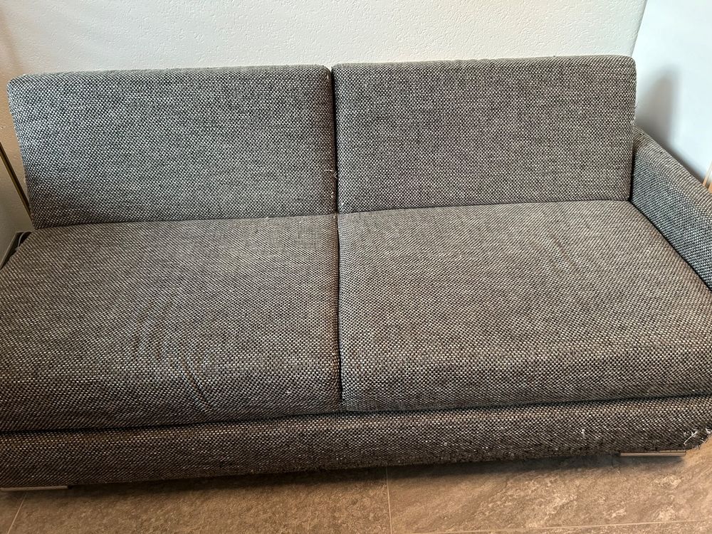 Schlafsofa Bettsofa mit Bettkasten, grau meliert 3