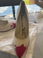 Oscar de la Renta Pumps Weiss/Pink Grösse 38, Sommer Koll...