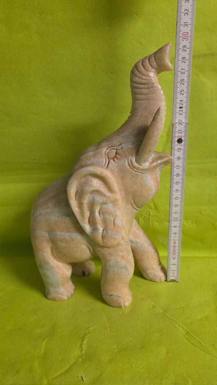 Skulpturen & Statuen: Schöner Elefant aus Marmor 30cm – Neu (gemäss Beschreibung) aus Roggliswil von Mabelco 4