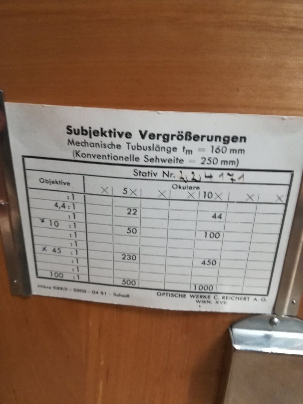 Mikroskopie: Mikroskop Reichert Antik – Gebraucht aus Trin Mulin von jerb 3