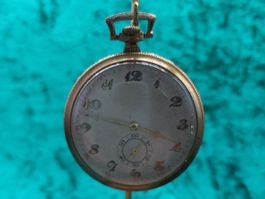 Vintage, vergoldete Taschenuhr aus den 50-gern, Handaufzug