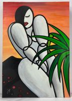 Abstrakte figurative Komposition mit Pflanze –  jaB/gaB, 13