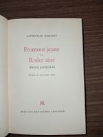 Fromont jeune et Risler aîné Roman d'Alphonse Daudet
