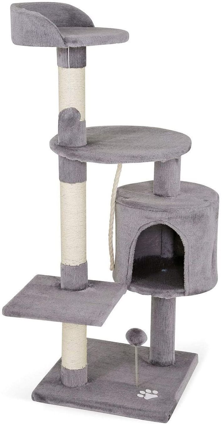 Katzenbaum - Kratzbaum: Kratzbaum Katzenbaum Stabiler Kletterbaum Spielhaus Turm 112 – Neu und originalverpackt aus Herisau von Serenco