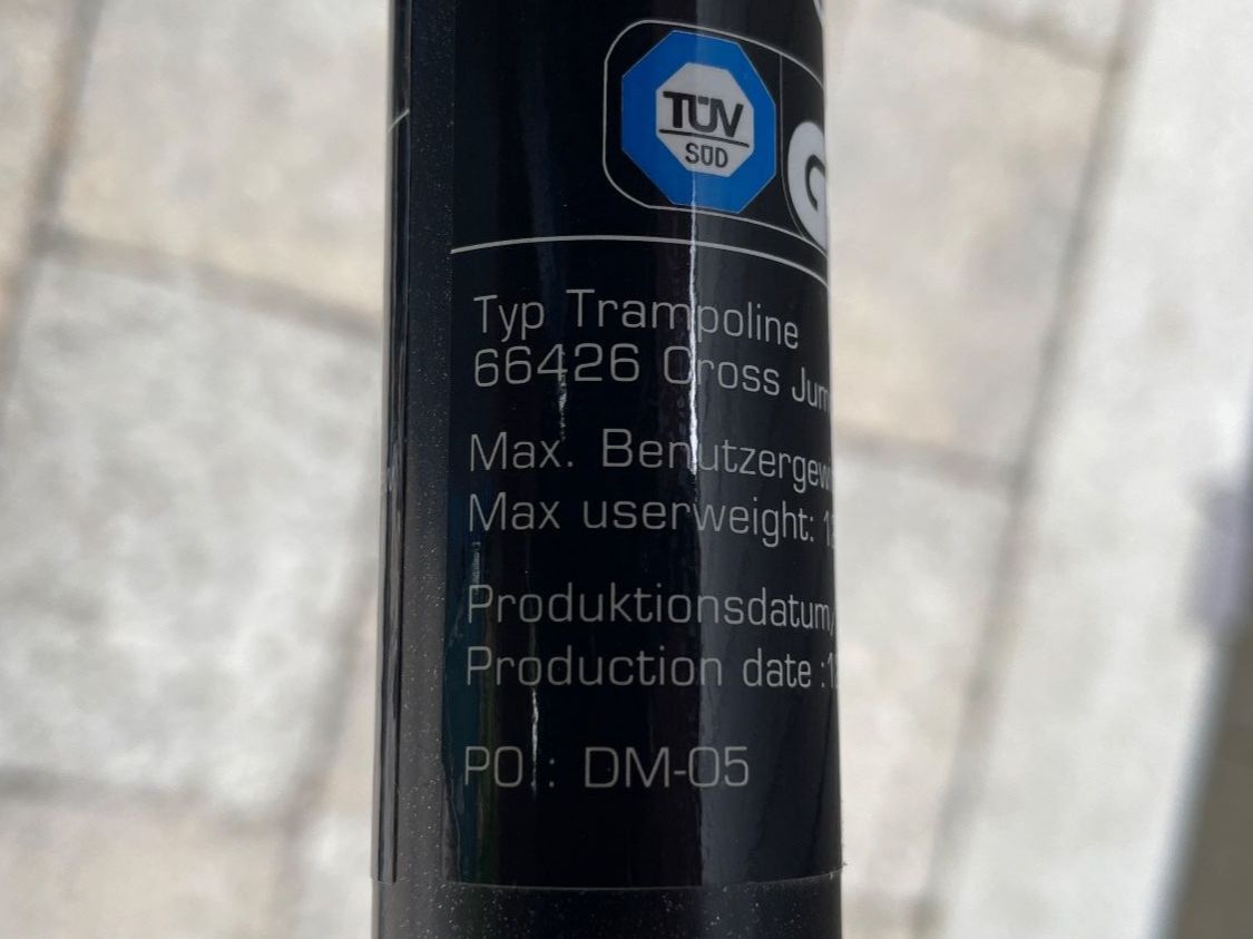 Trampolini: Hammer Cross Jump Trampolin Typ 66426 mit Haltegriff – Usato da Zürich venduto da Andy_t71 3