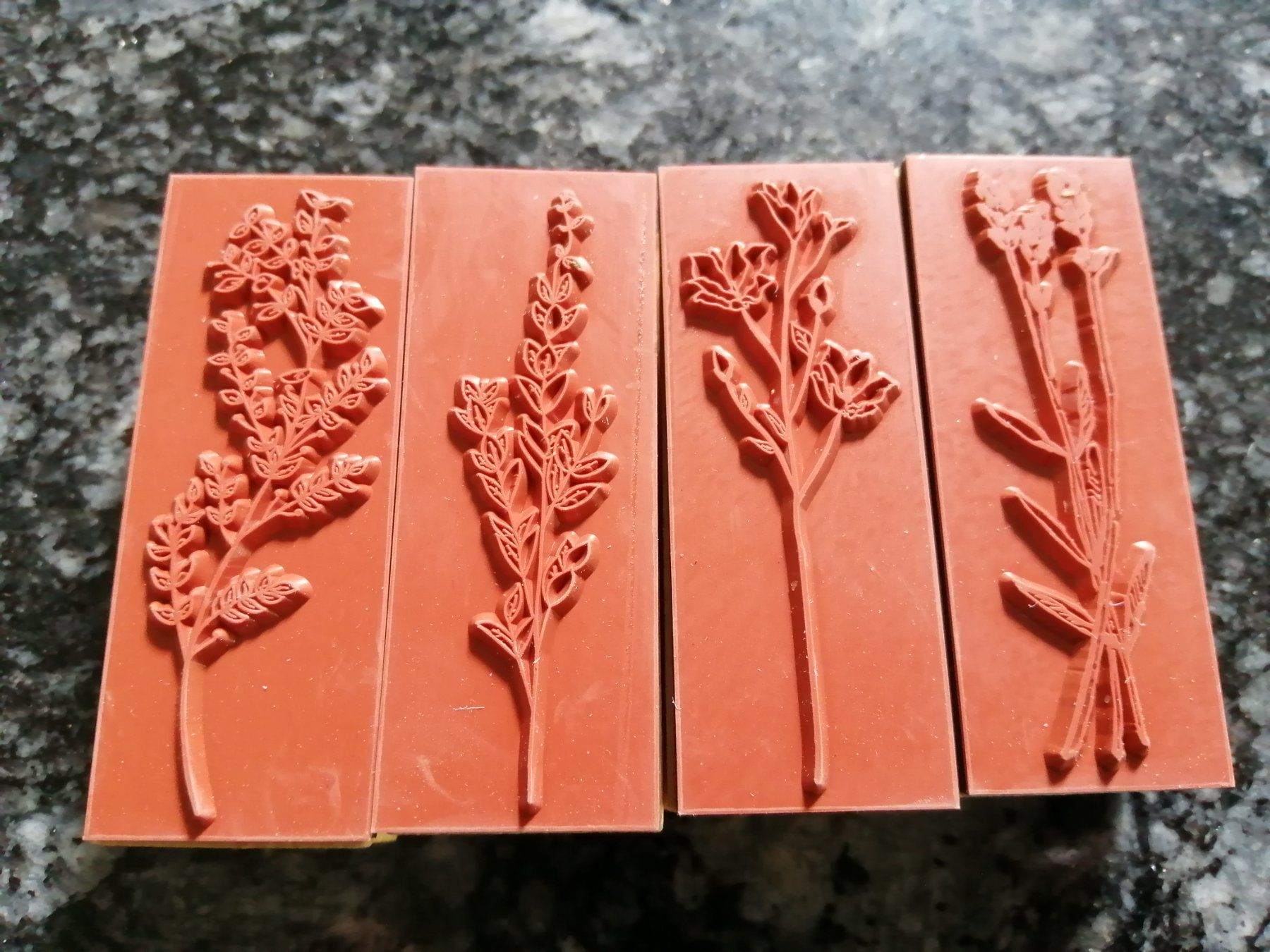 Stempel: 4er Set  Holz Stempel Blumenranken diverse – Neu und originalverpackt aus langenthal von Jordi04 2