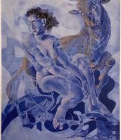 Hans Erni Original „ Europa und der Stier“, 2001