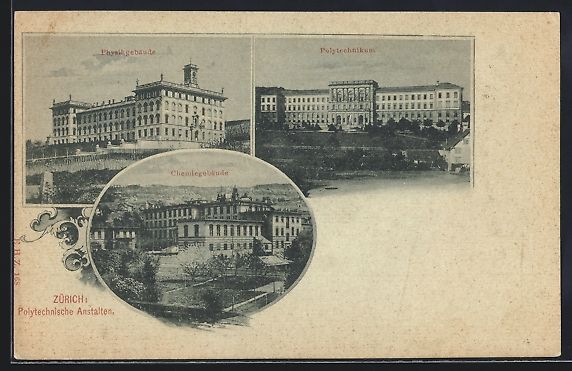 Cartes postales: Mondschein-AK Zürich, Polytechnische An – D'occasion à Berlin par bartko-reher