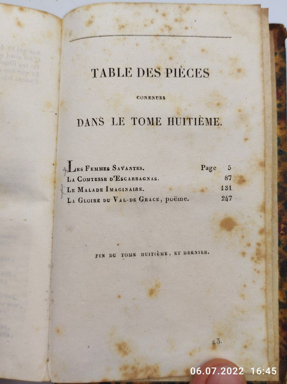 Bücher: MOLIERE - OEUVRES - PARIS 1837 – Gebraucht aus Goldach von Gaip 3
