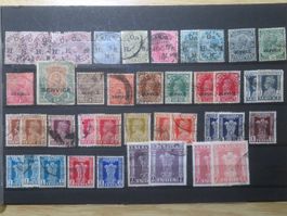 Indien Dienstmarken, grosse Vielfalt, teils Doubletten
