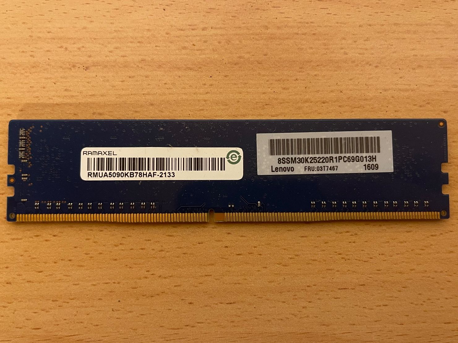 Memoria / RAM: RAM, 8GB, 1Rx8, PC4-2133, Ramaxel – Usato da Böbikon venduto da pxtr 1