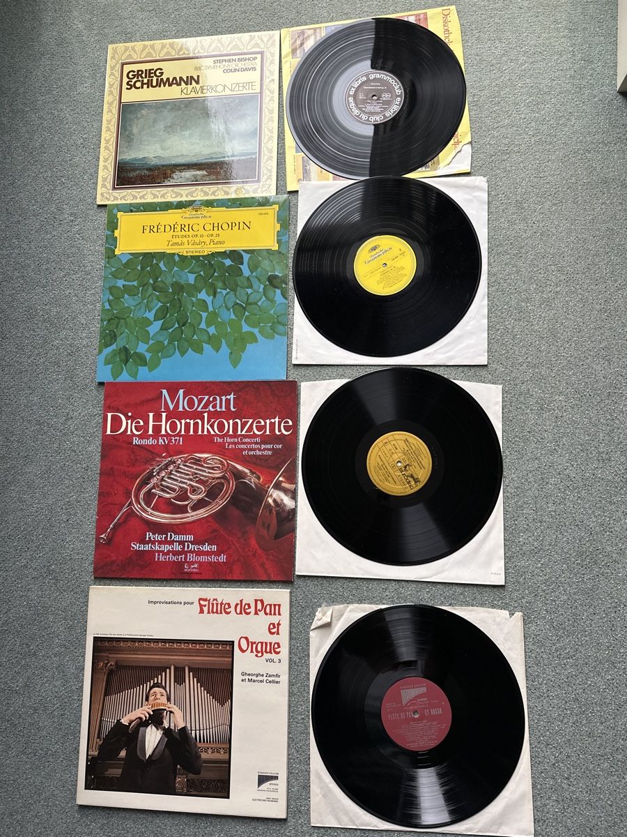 Schallplatten: Mozart, Grieg Schumann, Chopin, Panflöte – Gebraucht aus Wangen SZ von futura14