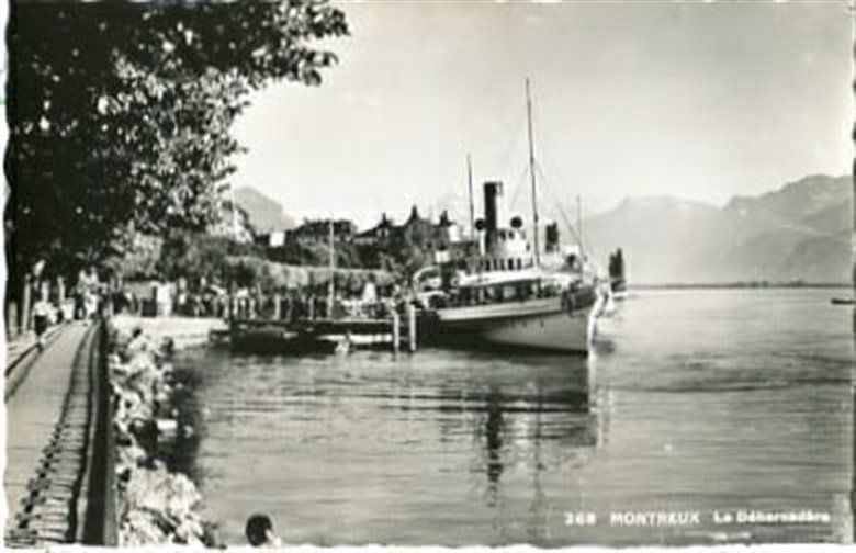 Cartoline postali: Montreux, Le Debarcadere – Usato da Ottikon b.Kemptth. venduto da Neptun1974