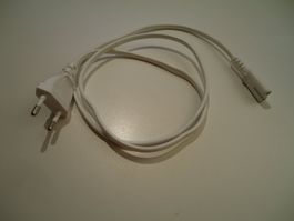 Netzkabel Gerätekabel 2 Polig Eurostecker weiss 1m