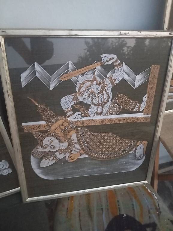 Foto & Immagini: 4 Seidenmalerei Bilder Indien – Usato da Basel venduto da Petergunn 2
