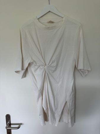 Shirt Blusenkleid kurz weiss Grösse XS