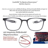 Lesebrille La Spezia mit Magnetband +3.0