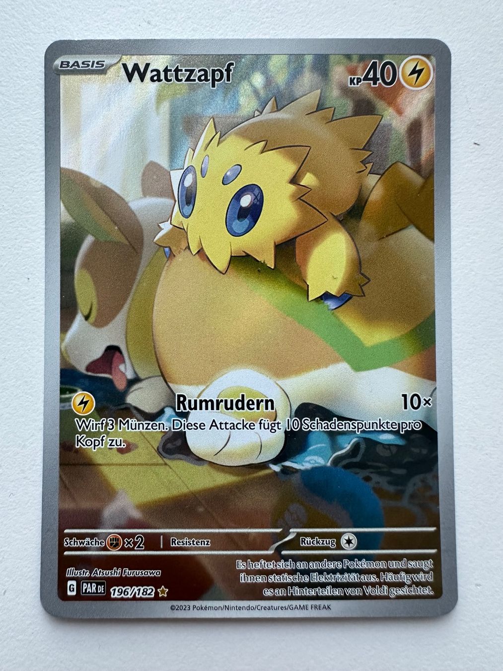 Pokémon Sammelbilder & Trading cards: Pokémon Karte Wattzapf – Gebraucht aus Zug von Supervamp