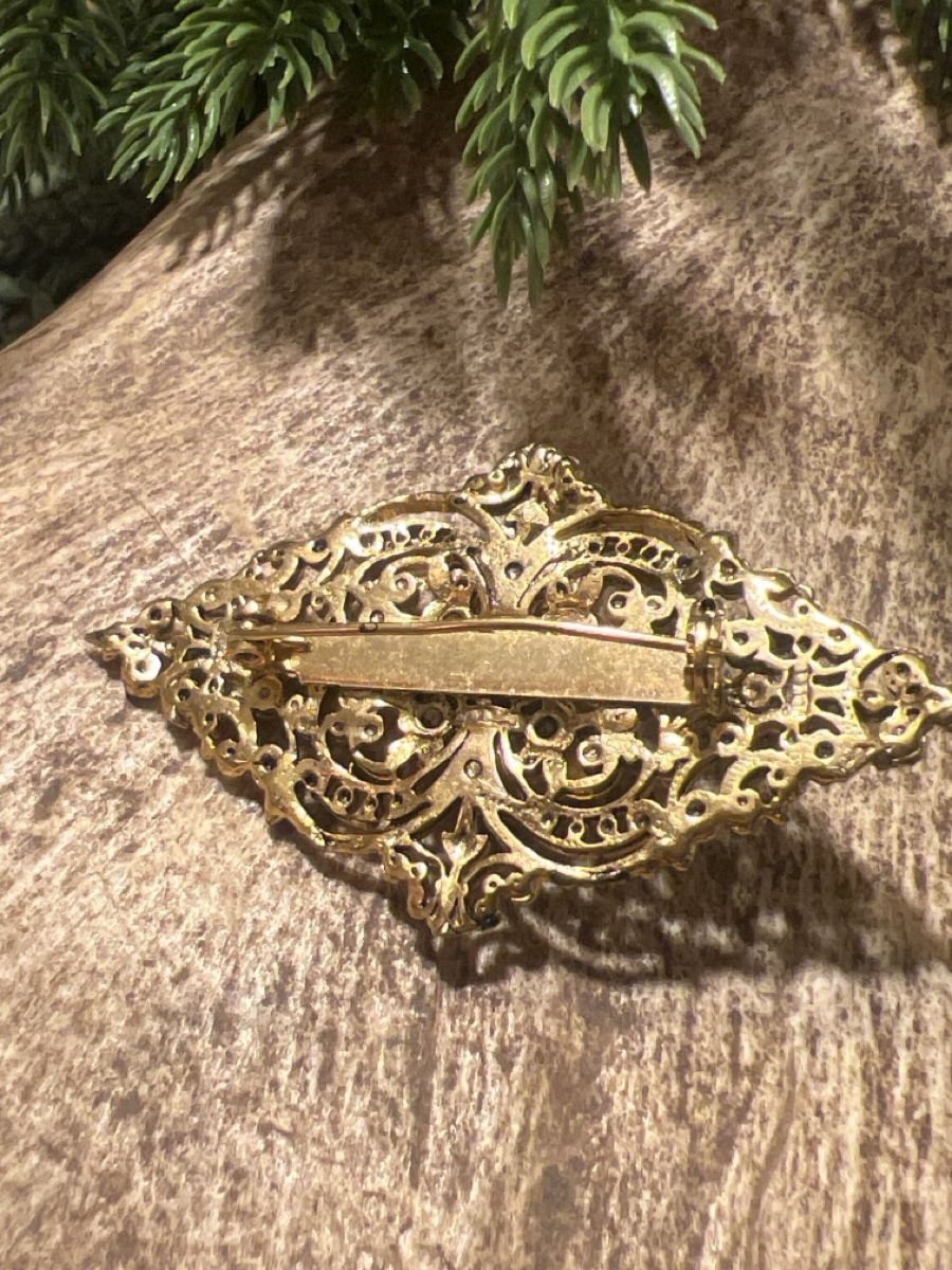 Spille & Fermagli: Vintage Brosche mit funkelnden Steinchen  – Usato da Seon venduto da Sunny-Schmuck78 2
