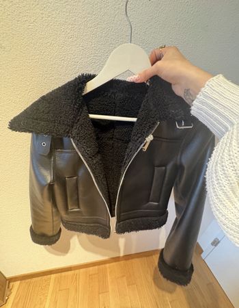 MNG KUNSTLEDERJACKE SCHWARZ XXS