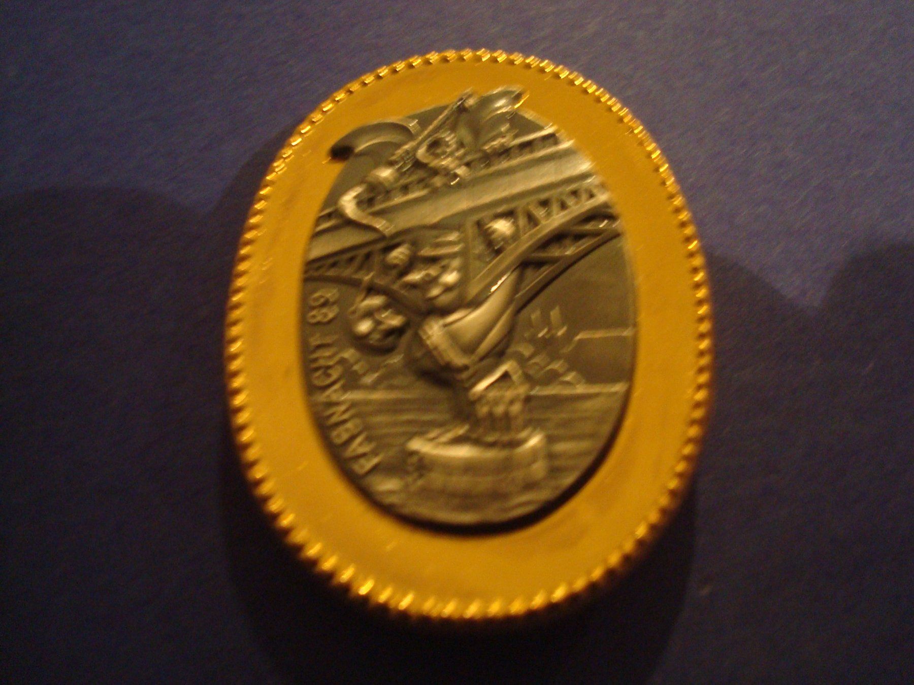 Placchette & Badge: Plakette Gold 1989 top – Usato da Riehen venduto da Baerewaegli
