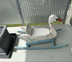 Antiker Wisa Gloria Schaukelschwan